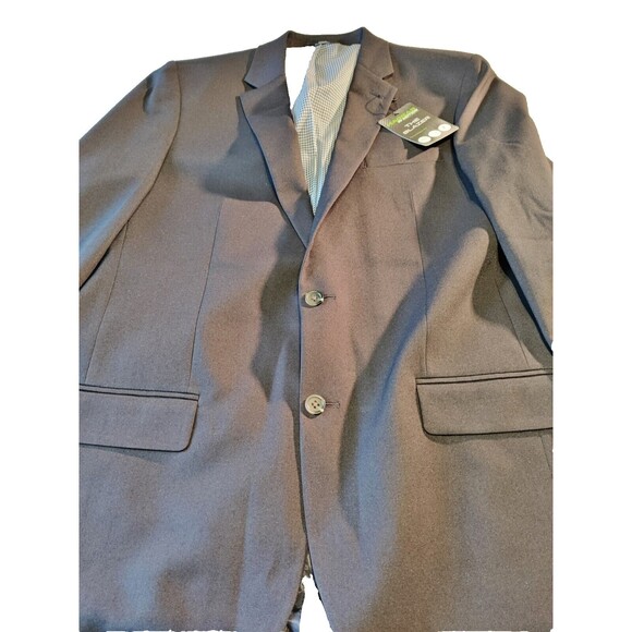 Haggar Men's Tailored Fit In Motion Blazer, 44 Long, Midnight Blue, HJ10337 NWT - Picture 2 of 16